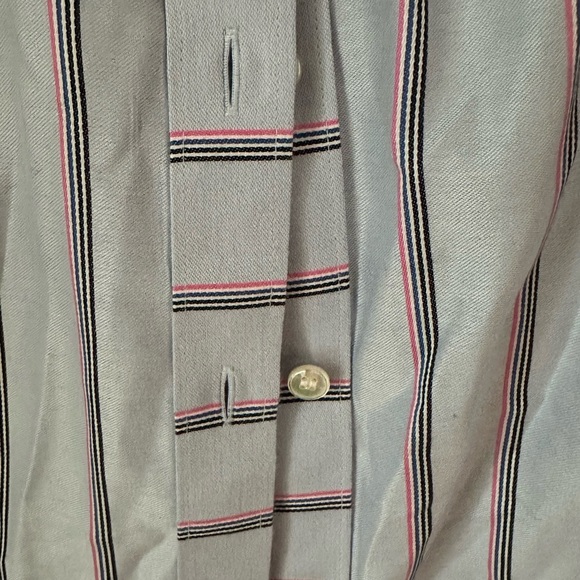 EUC Talbots Sleeveless Striped Blue Blouse, Sz 14. Great under a suit. - Picture 4 of 9